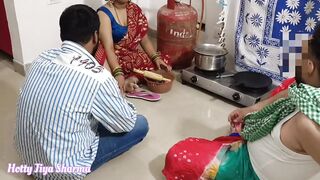 Bhojpuri bhabhi Fucked Hard By Her Father in Law In Front Of Her Dever ( Threesome Sex)